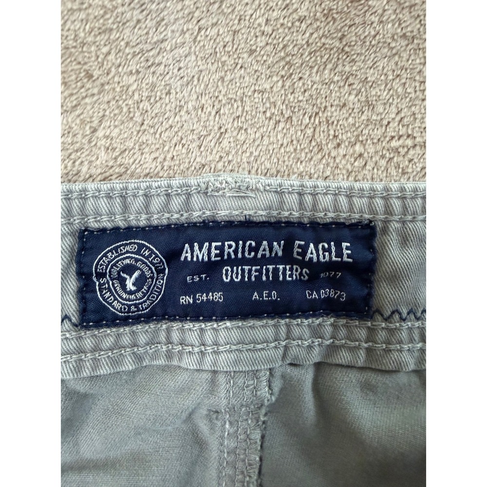 American Eagle Outfitters Men’s Cargo Shorts - Gray Green - Picture 2 of 12